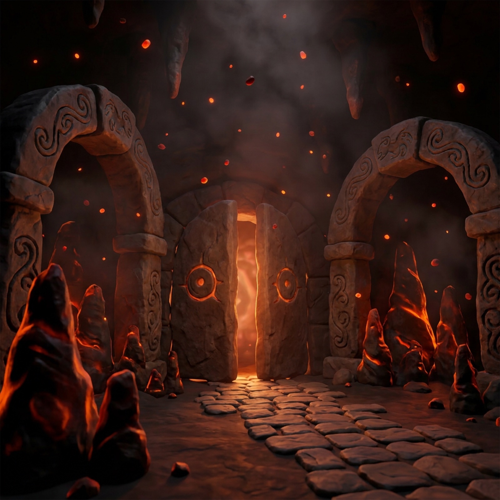 The knight's lantern glowing warm against the dark — the last ember in the world of Emberfall