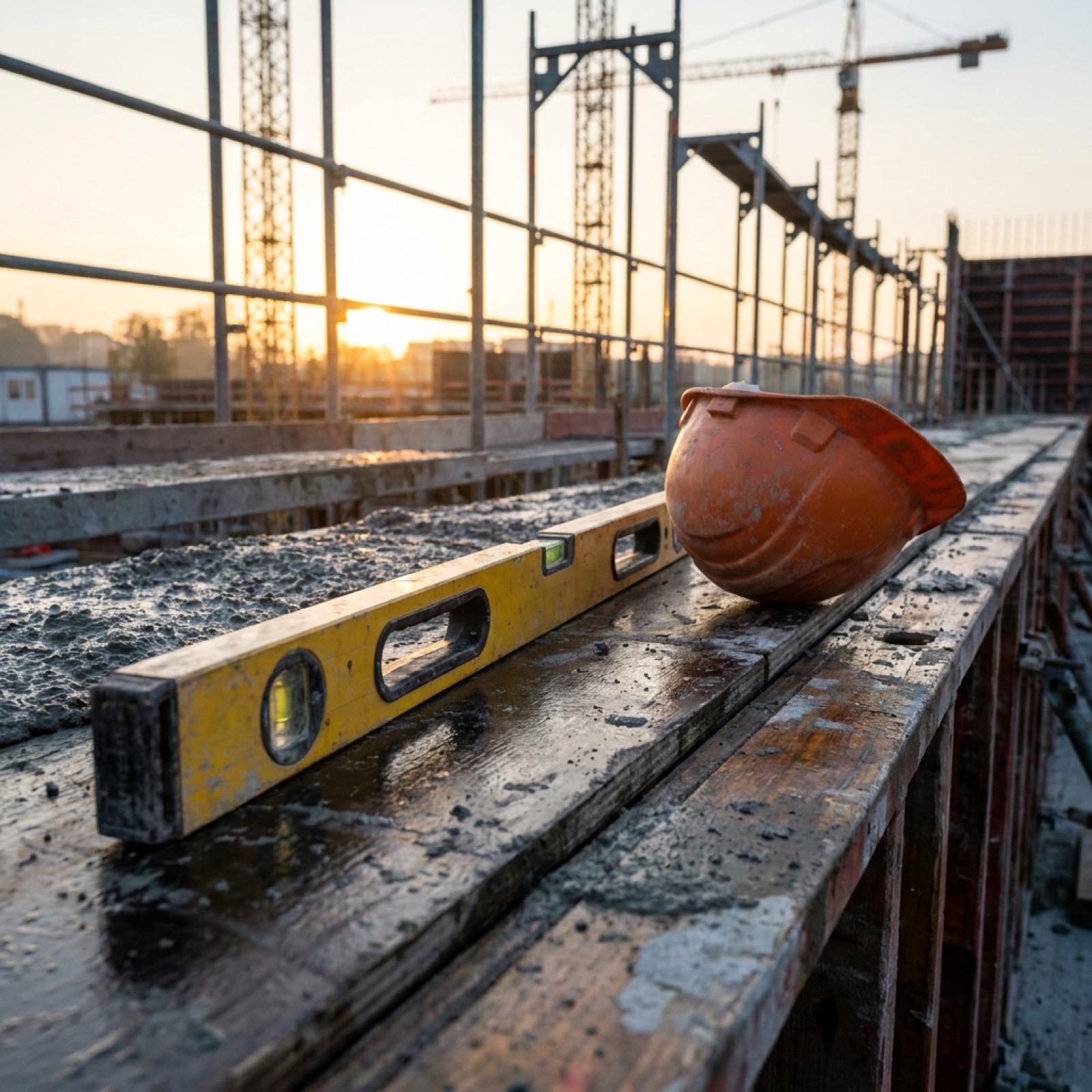 A Grade and Beam crew working a tidy residential construction site